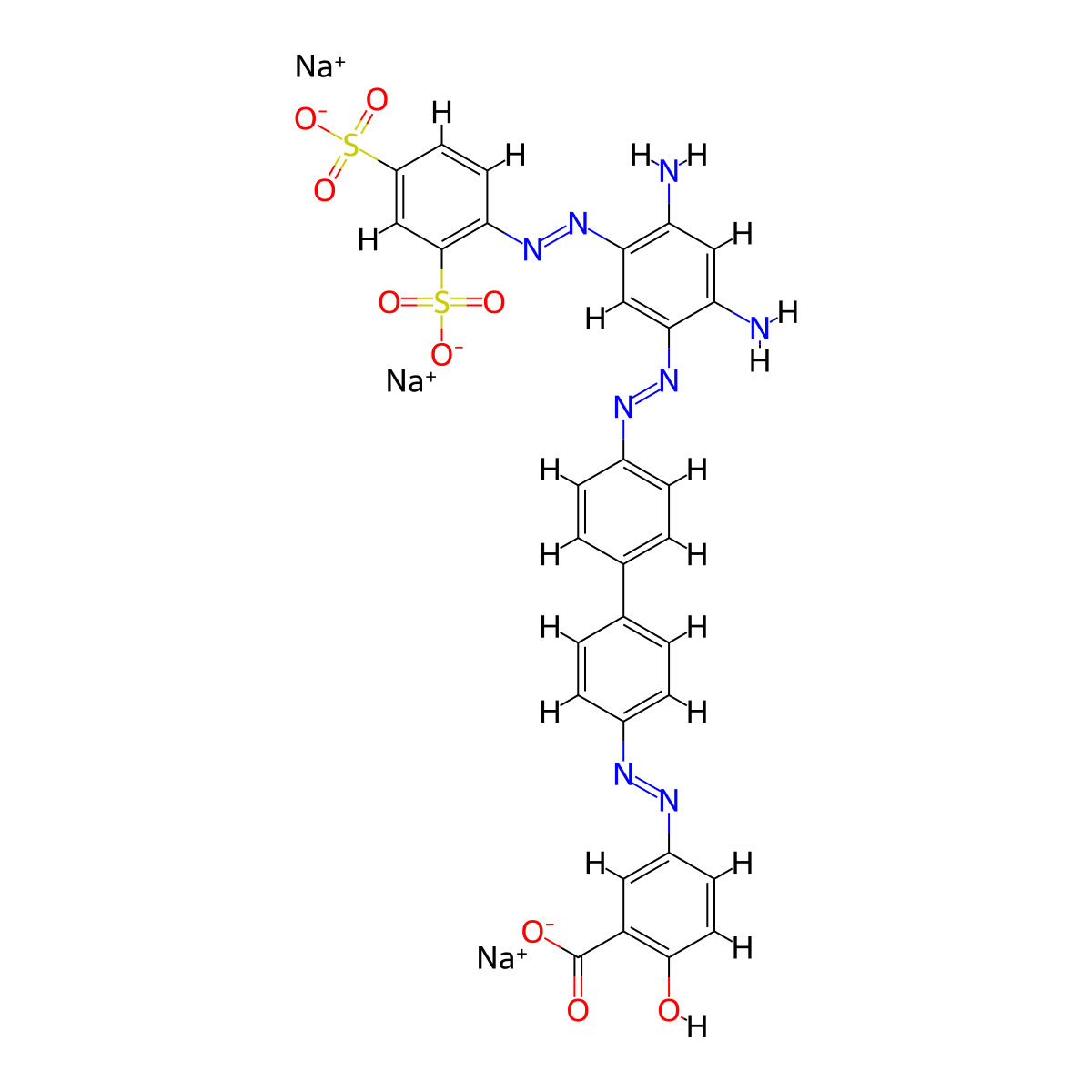 C.I. Direct Brown 79 molecular structure, CAS 6483-77-8