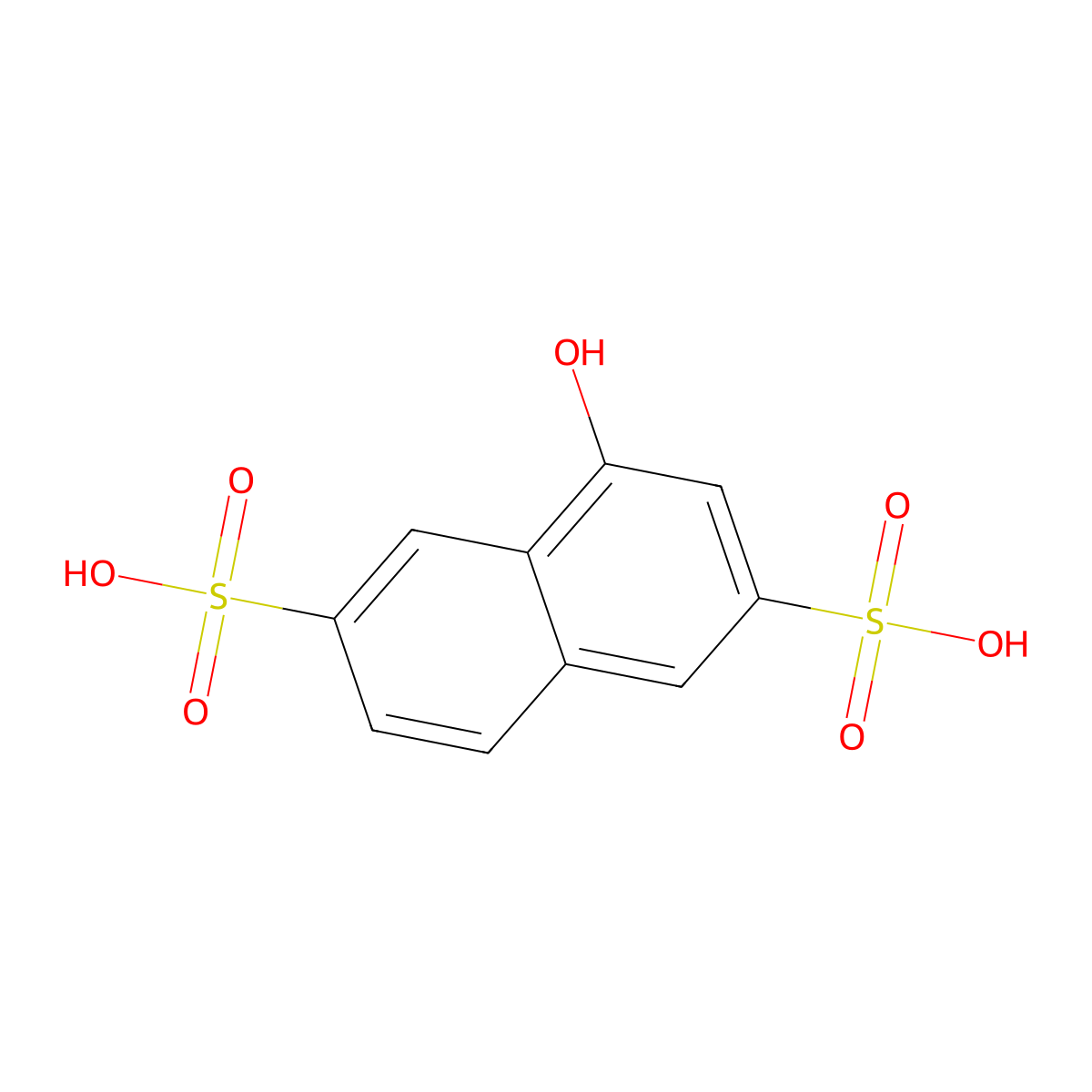 4-Hydroxynaphthalene-2,6-disulphonic acid molecular structure, CAS 6483-80-3