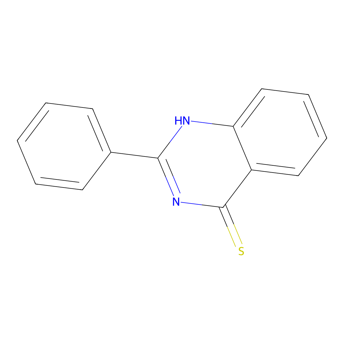 2-Phenylquinazoline-4(1H)-thione molecular structure, CAS 6483-99-4