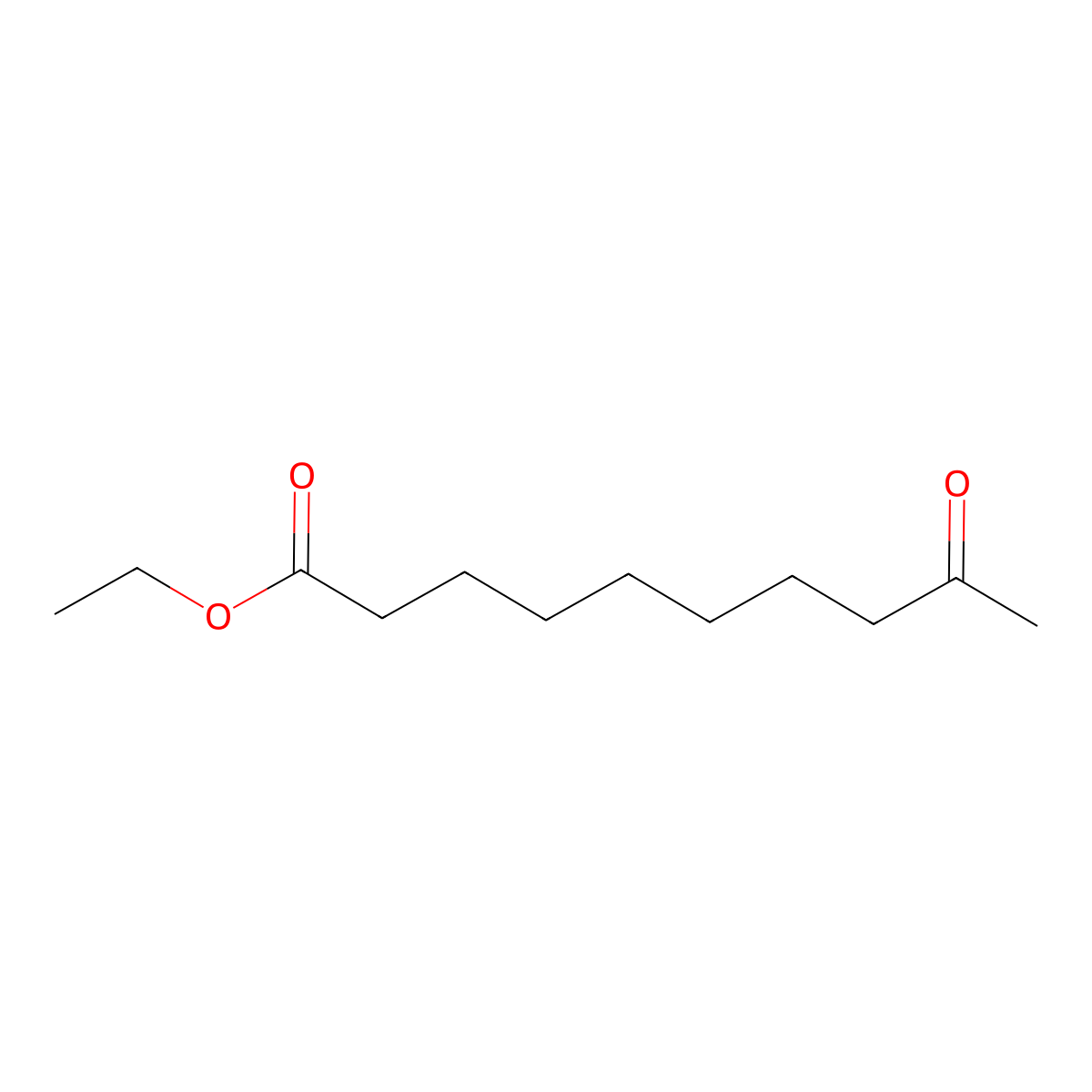 Ethyl 9-oxodecanoate molecular structure, CAS 64831-02-3