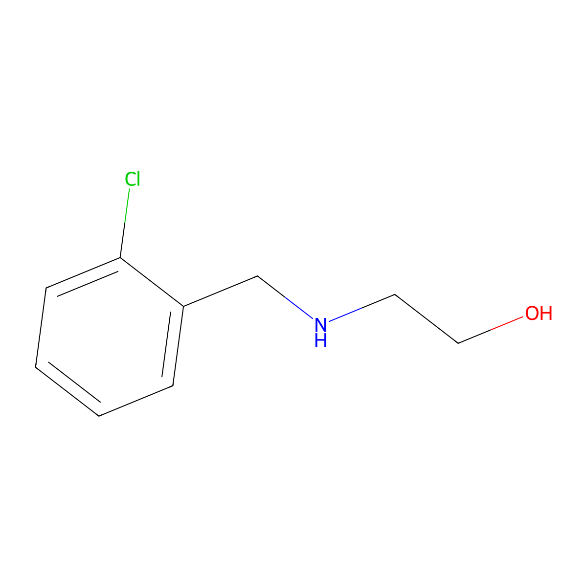 2-(2-Chloro-benzylamino)-ethanol molecular structure, CAS 64834-58-8