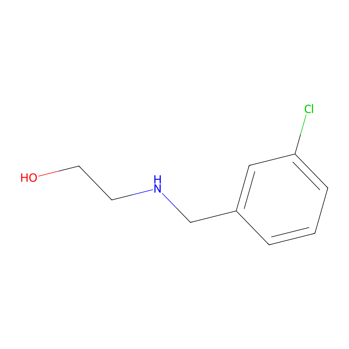 2-(3-Chloro-benzylamino)-ethanol molecular structure, CAS 64834-59-9