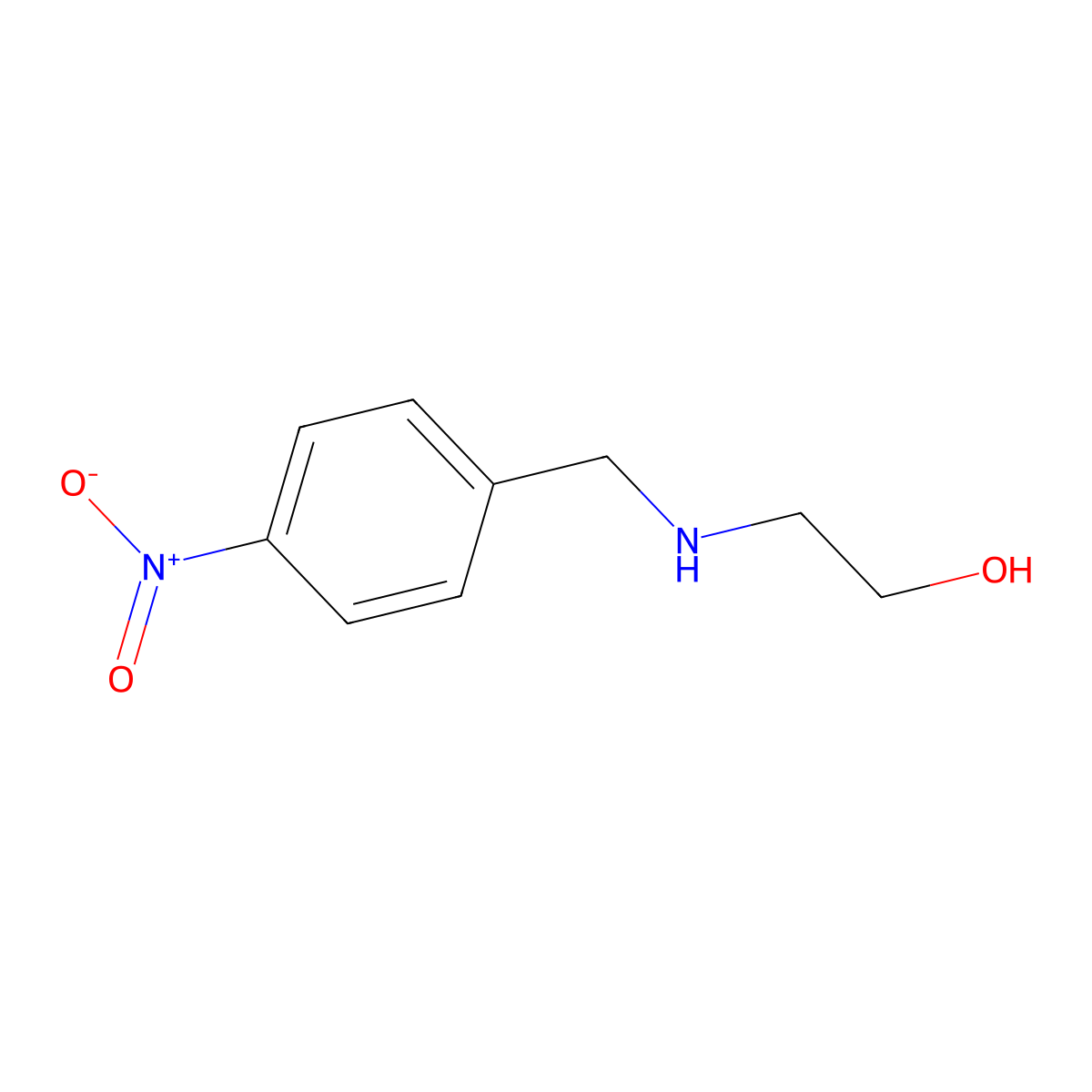 2-(4-Nitrobenzylamino)ethanol molecular structure, CAS 64834-64-6