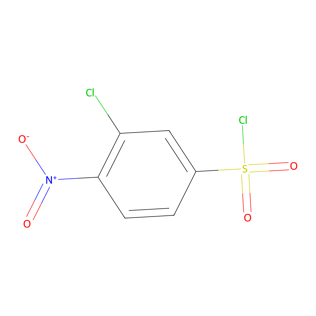 3-Chloro-4-nitrobenzene-1-sulfonyl chloride molecular structure, CAS 64835-30-9