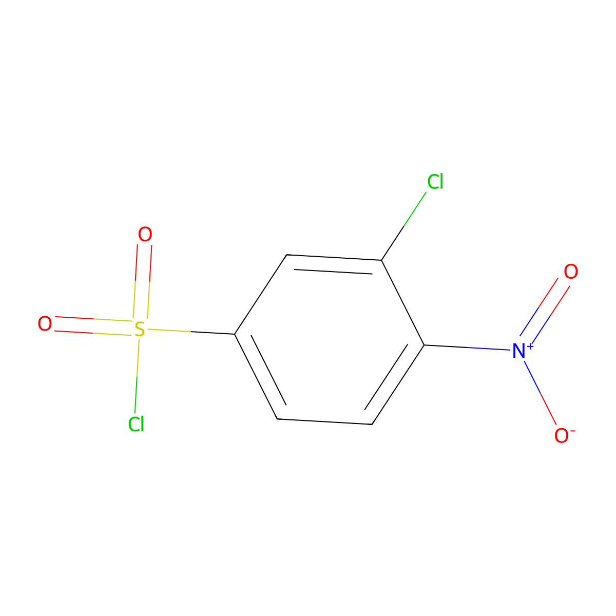 3-Chloro-4-nitrobenzene-1-sulfonyl chloride molecular structure, CAS 64835-30-9