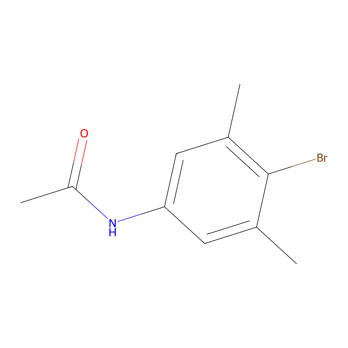 N-(4-bromo-3,5-dimethylphenyl)acetamide molecular structure, CAS 64835-48-9