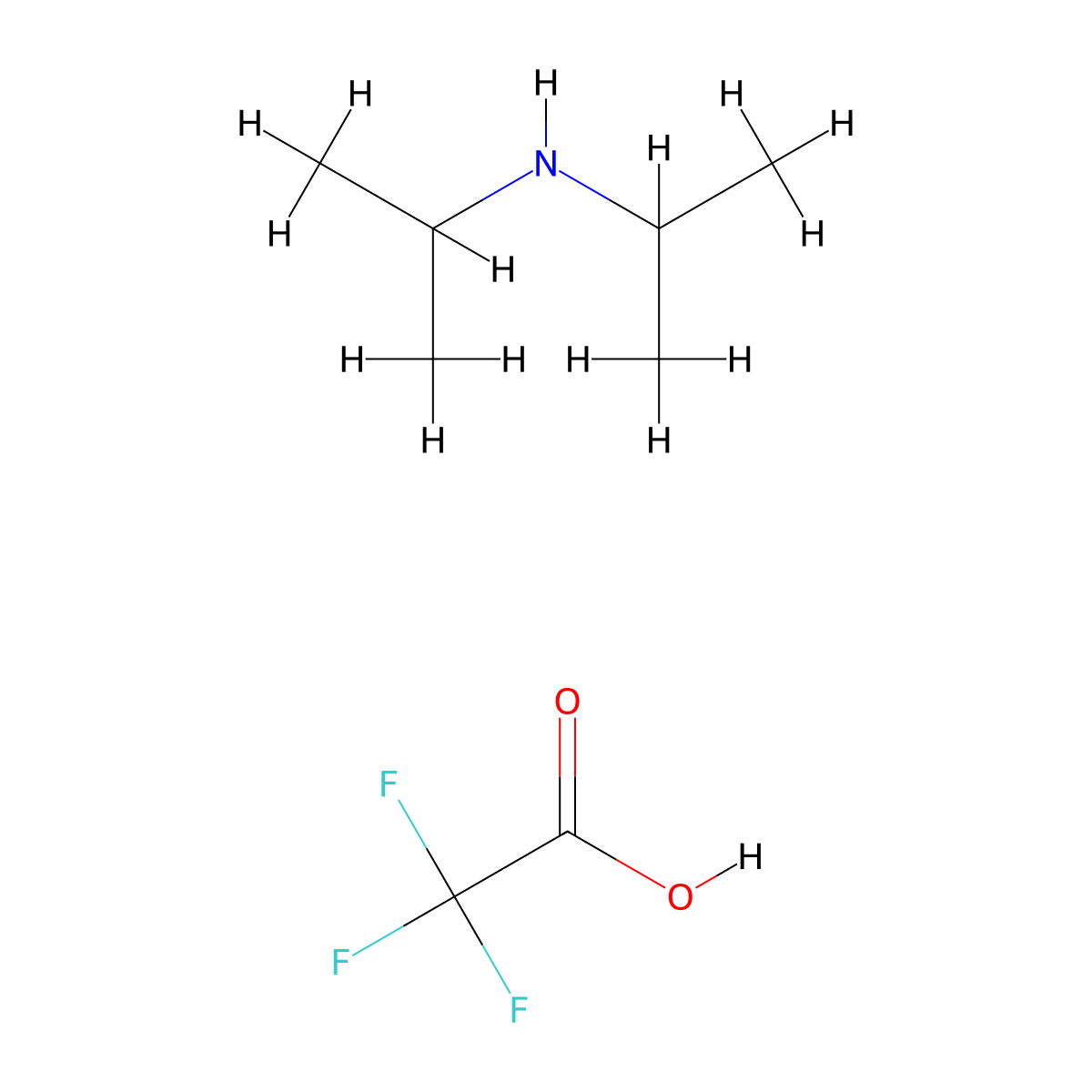 Diisopropylamine 2,2,2-trifluoroacetate molecular structure, CAS 64836-67-5