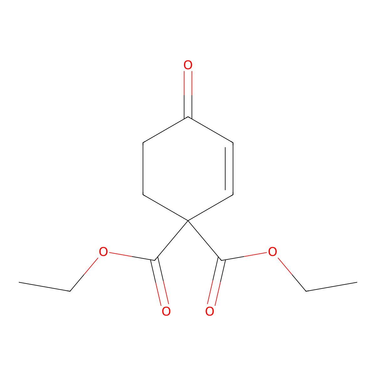 Diethyl 4-oxocyclohex-2-ene-1,1-dicarboxylate molecular structure, CAS 64836-82-4