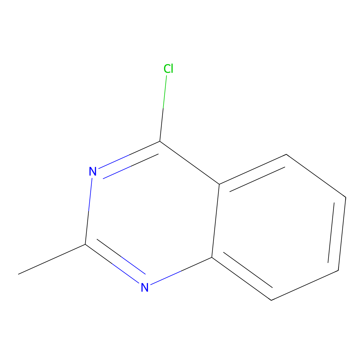 4-Chloro-2-methylquinazoline molecular structure, CAS 6484-24-8