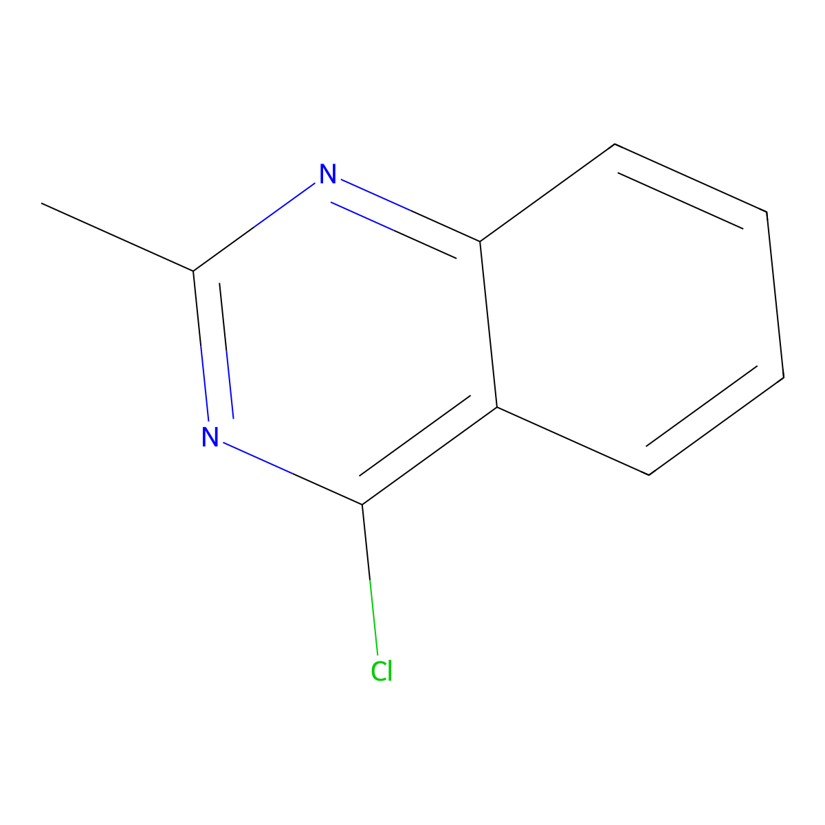 4-Chloro-2-methylquinazoline molecular structure, CAS 6484-24-8