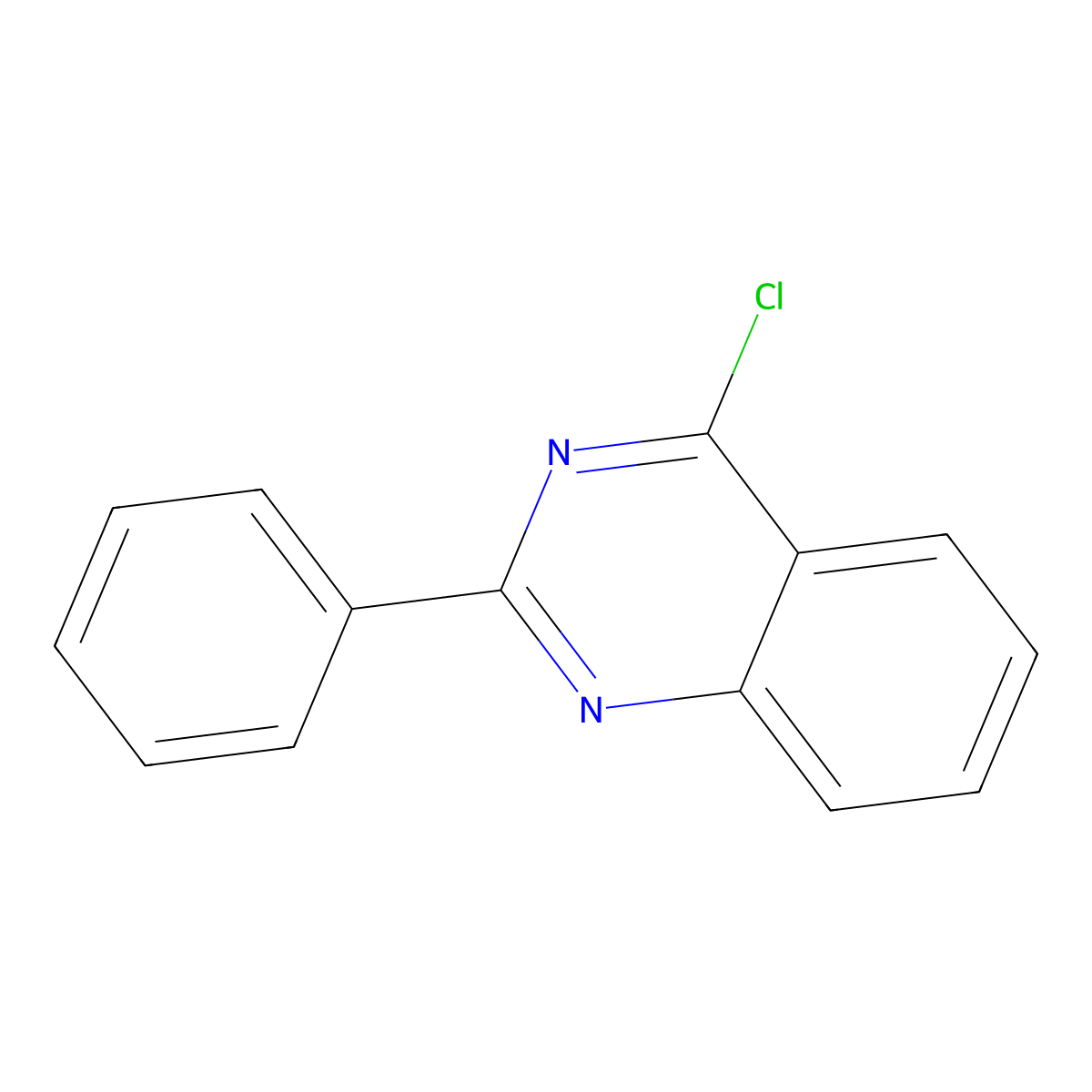 4-Chloro-2-phenylquinazoline molecular structure, CAS 6484-25-9