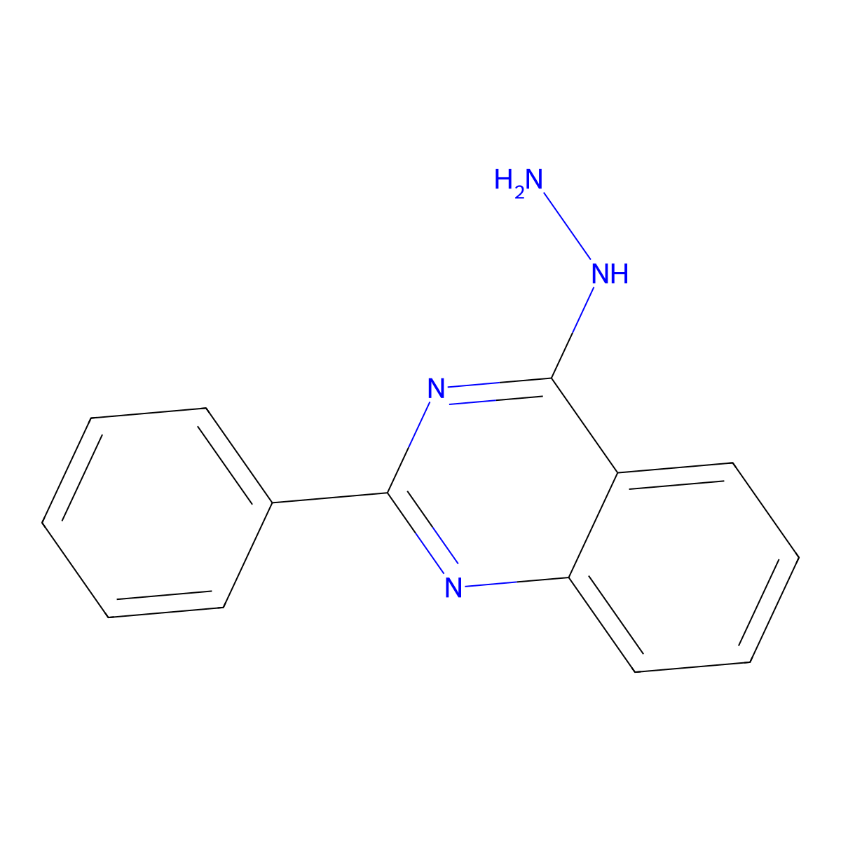 4-Hydrazinyl-2-phenylquinazoline molecular structure, CAS 6484-29-3