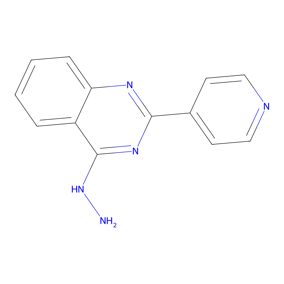 4-Hydrazinyl-2-(pyridin-4-yl)quinazoline molecular structure, CAS 6484-31-7