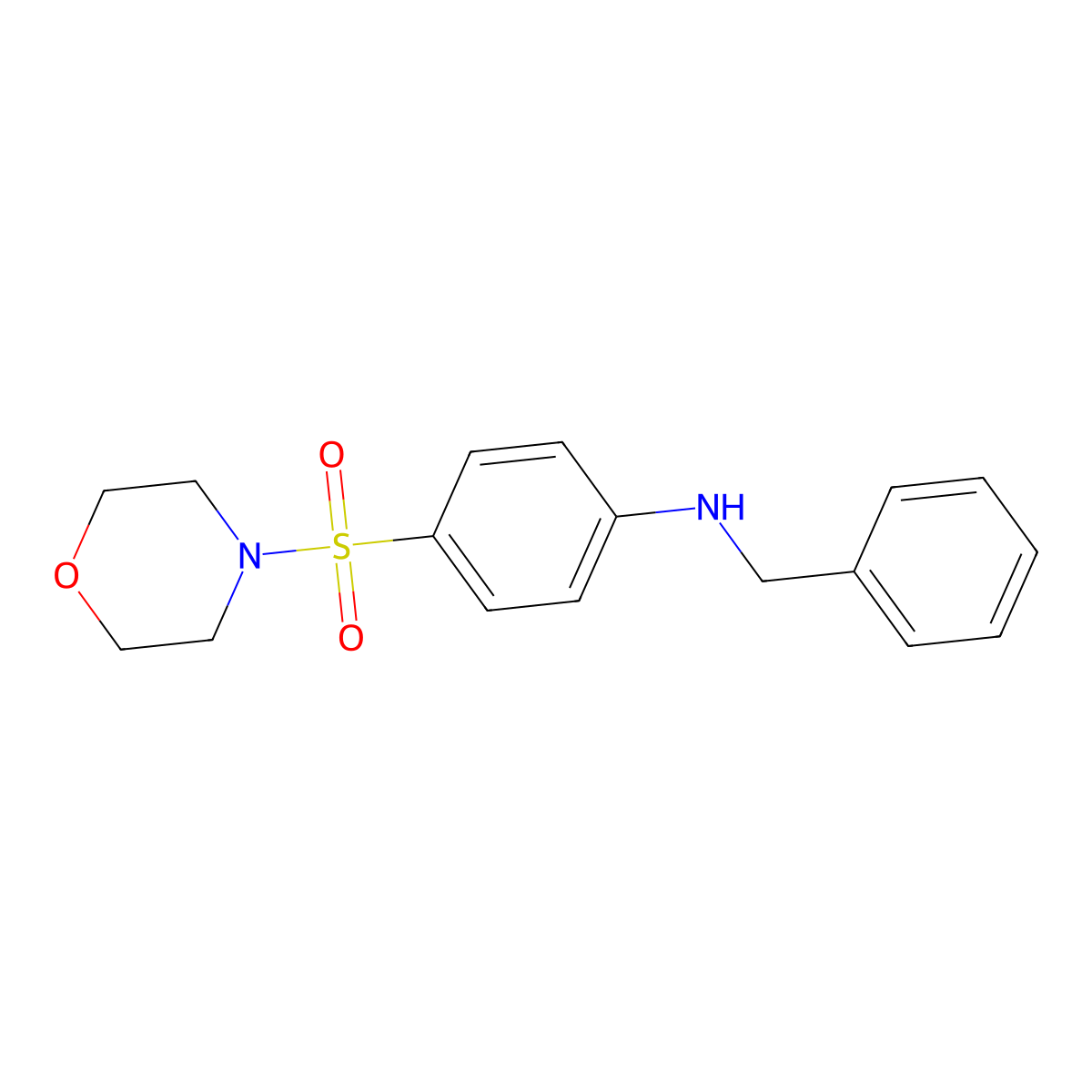 N-benzyl-4-(morpholine-4-sulfonyl)aniline molecular structure, CAS 648408-19-9