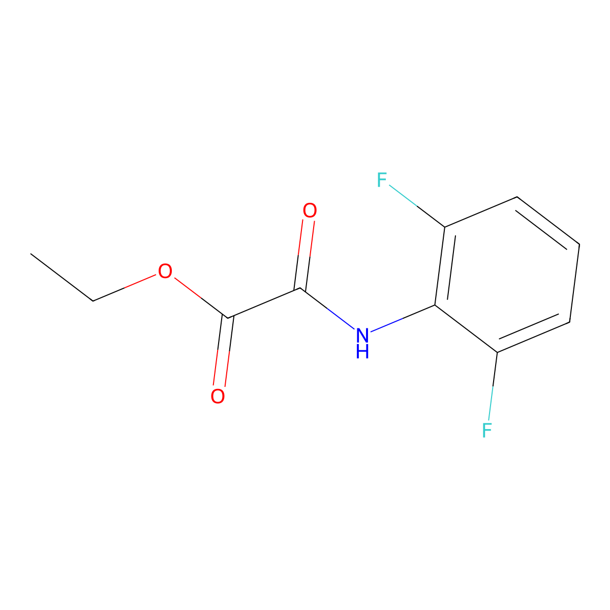 Ethyl 2-(2,6-difluoroanilino)-2-oxoacetate molecular structure, CAS 648408-62-2