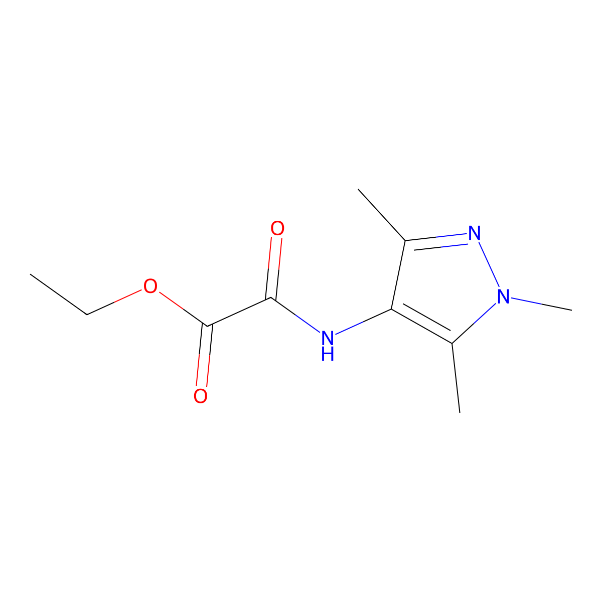 Ethyl 2-oxo-2-[(1,3,5-trimethylpyrazol-4-yl)amino]acetate molecular structure, CAS 648408-64-4