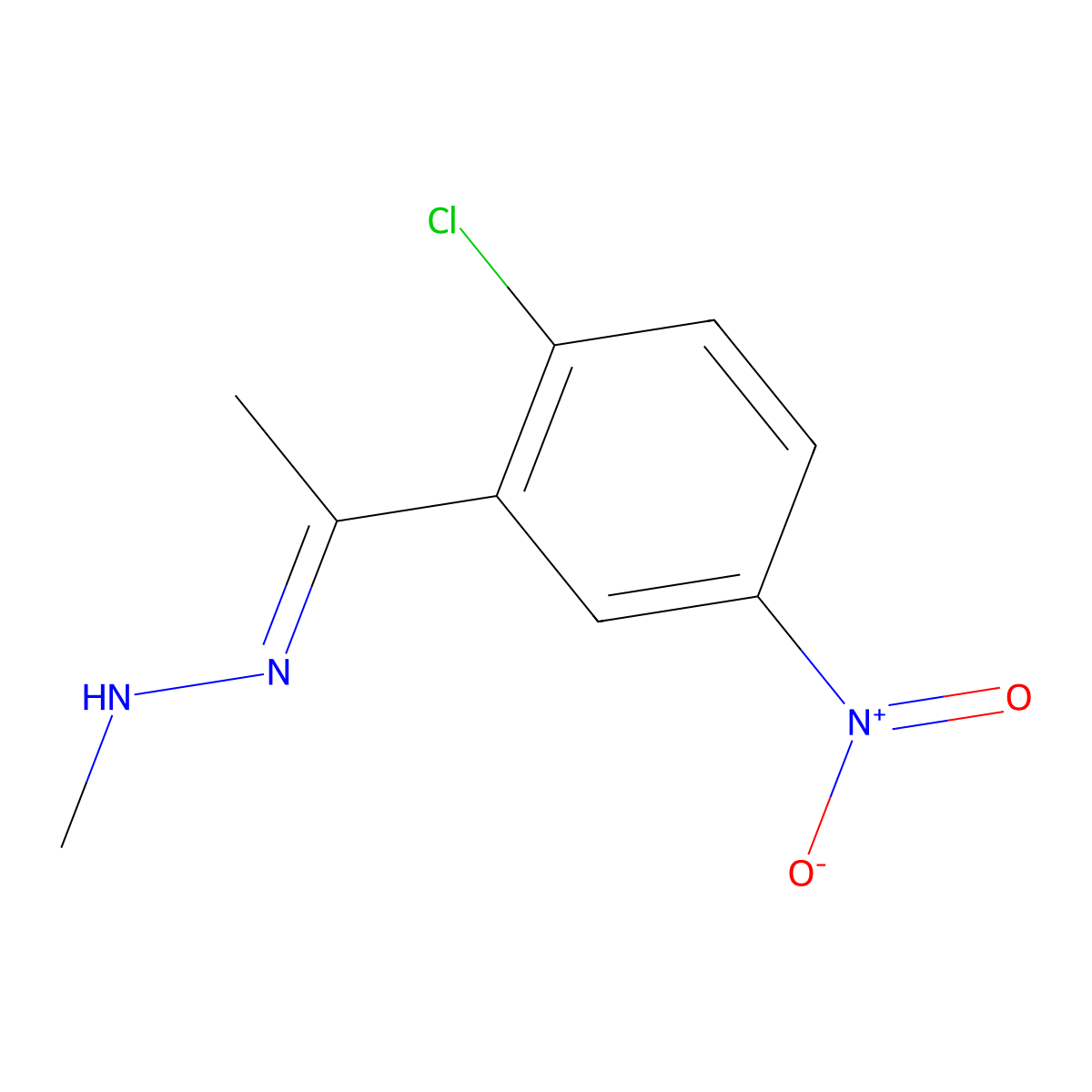 N-[1-(2-chloro-5-nitrophenyl)ethylideneamino]methanamine molecular structure, CAS 648409-21-6
