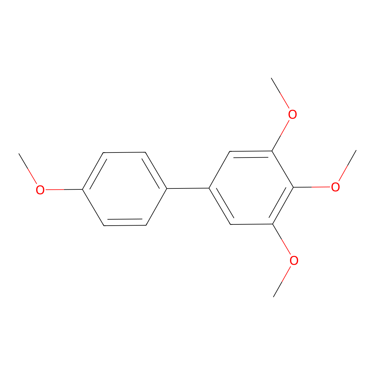 3,4,4',5-Tetramethoxy-1,1'-biphenyl molecular structure, CAS 648409-58-9