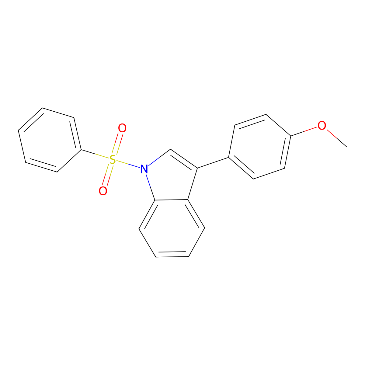 3-(4-methoxyphenyl)-1-(phenylsulfonyl)-1H-indole molecular structure, CAS 648409-59-0