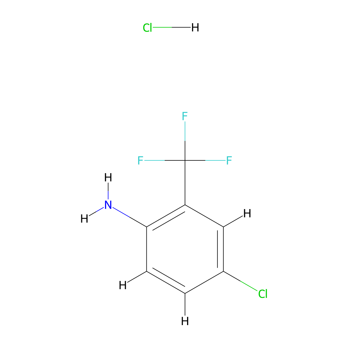 [4-Chloro-2-(trifluoromethyl)phenyl]amine hydrochloride molecular structure, CAS 648415-76-3