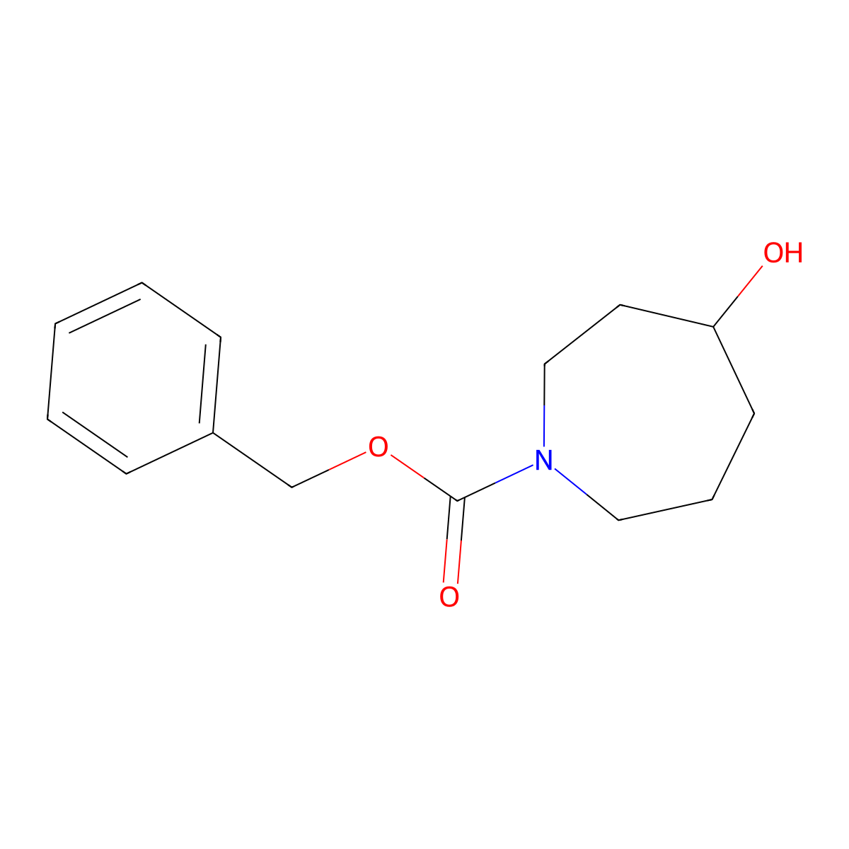 Benzyl 4-hydroxyazepane-1-carboxylate molecular structure, CAS 648418-25-1