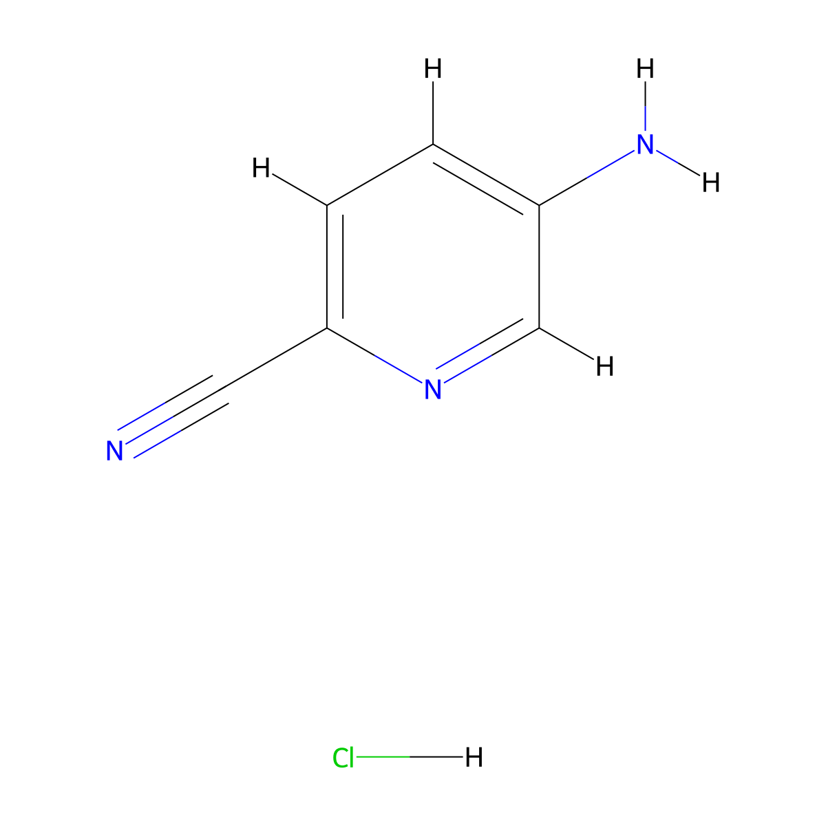 5-Aminopicolinonitrile hydrochloride molecular structure, CAS 648426-16-8