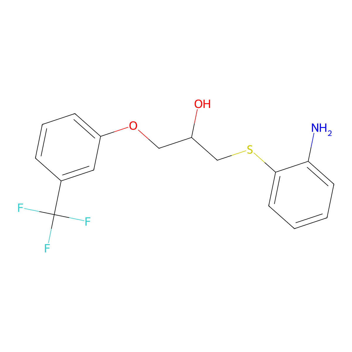 1-[(2-Aminophenyl)thio]-3-[3-(trifluoromethyl)phenoxy]propan-2-ol molecular structure, CAS 648427-30-9