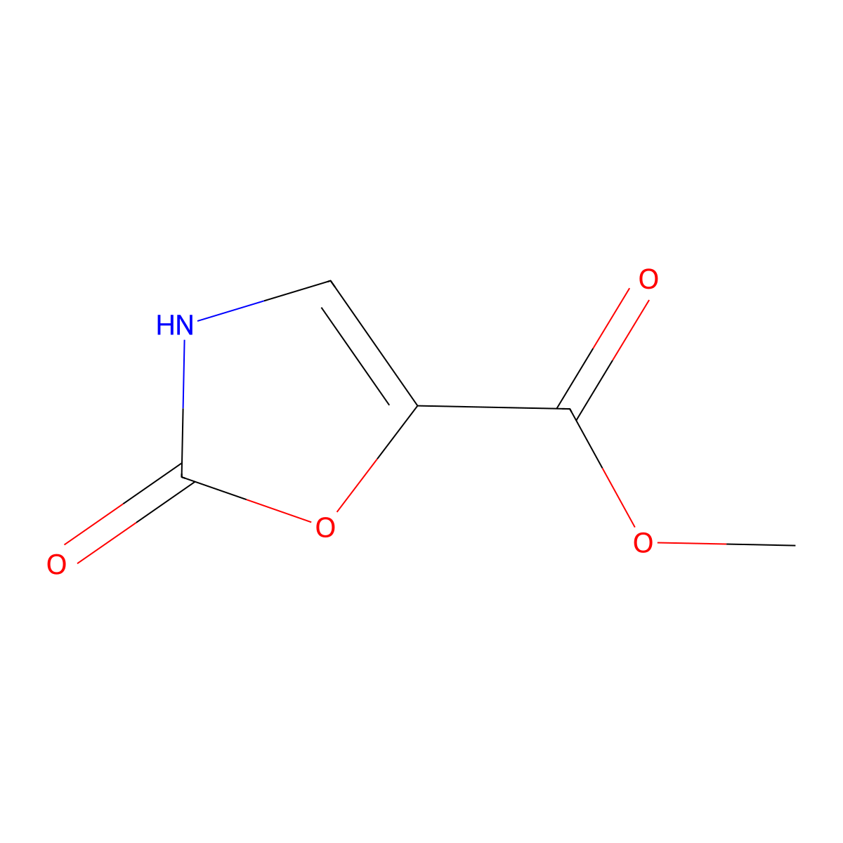 Methyl 2-oxo-3H-1,3-oxazole-5-carboxylate molecular structure, CAS 64843-33-0
