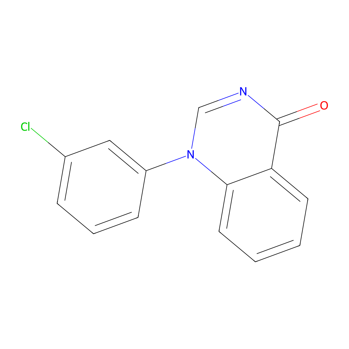 1-(3-Chlorophenyl)quinazolin-4(1H)-one molecular structure, CAS 64843-41-0