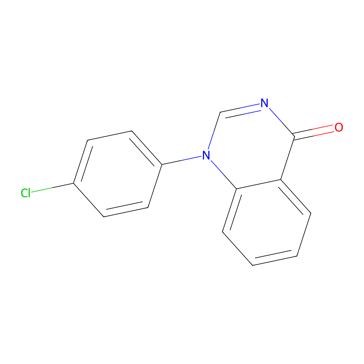 1-(4-Chlorophenyl)quinazolin-4(1H)-one molecular structure, CAS 64843-97-6