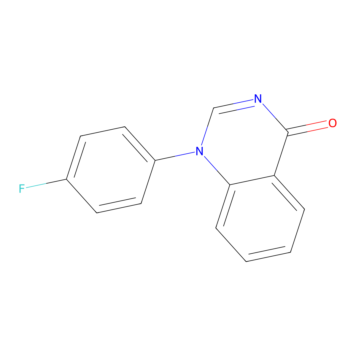 1-(4-Fluorophenyl)quinazolin-4(1H)-one molecular structure, CAS 64843-99-8