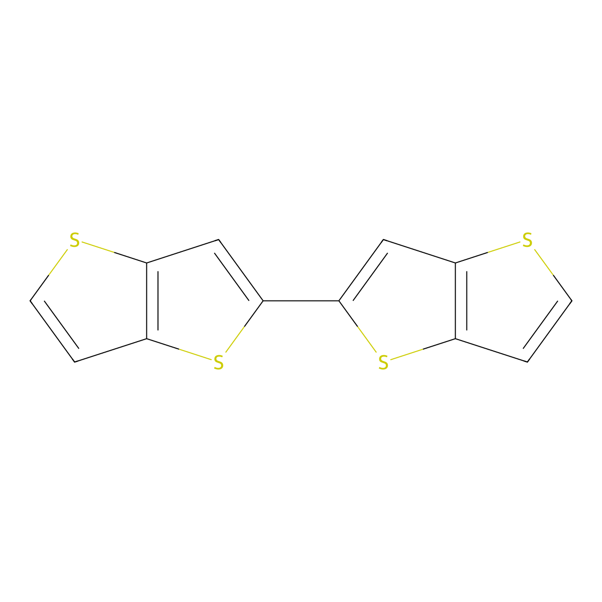 2,2'-Bithieno[3,2-b]thiophene molecular structure, CAS 648430-73-3