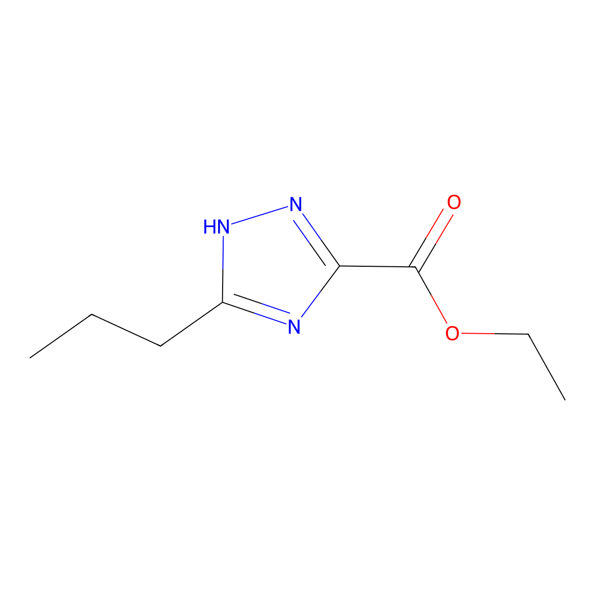 Ethyl 3-propyl-1H-1,2,4-triazole-5-carboxylate molecular structure, CAS 648430-82-4