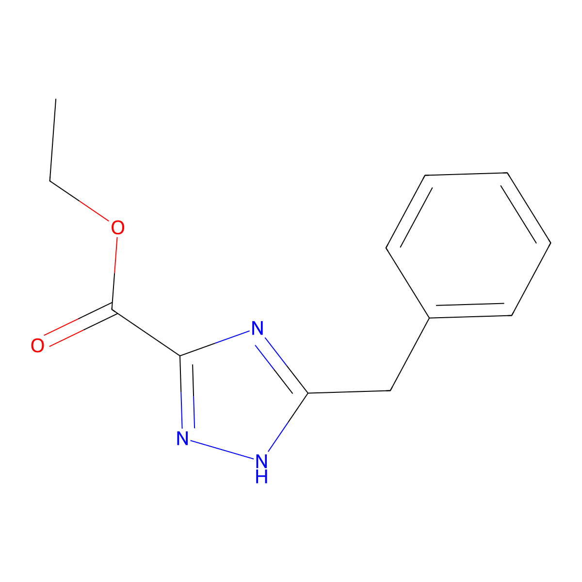 ethyl 5-benzyl-1H-1,2,4-triazole-3-carboxylate molecular structure, CAS 648430-85-7