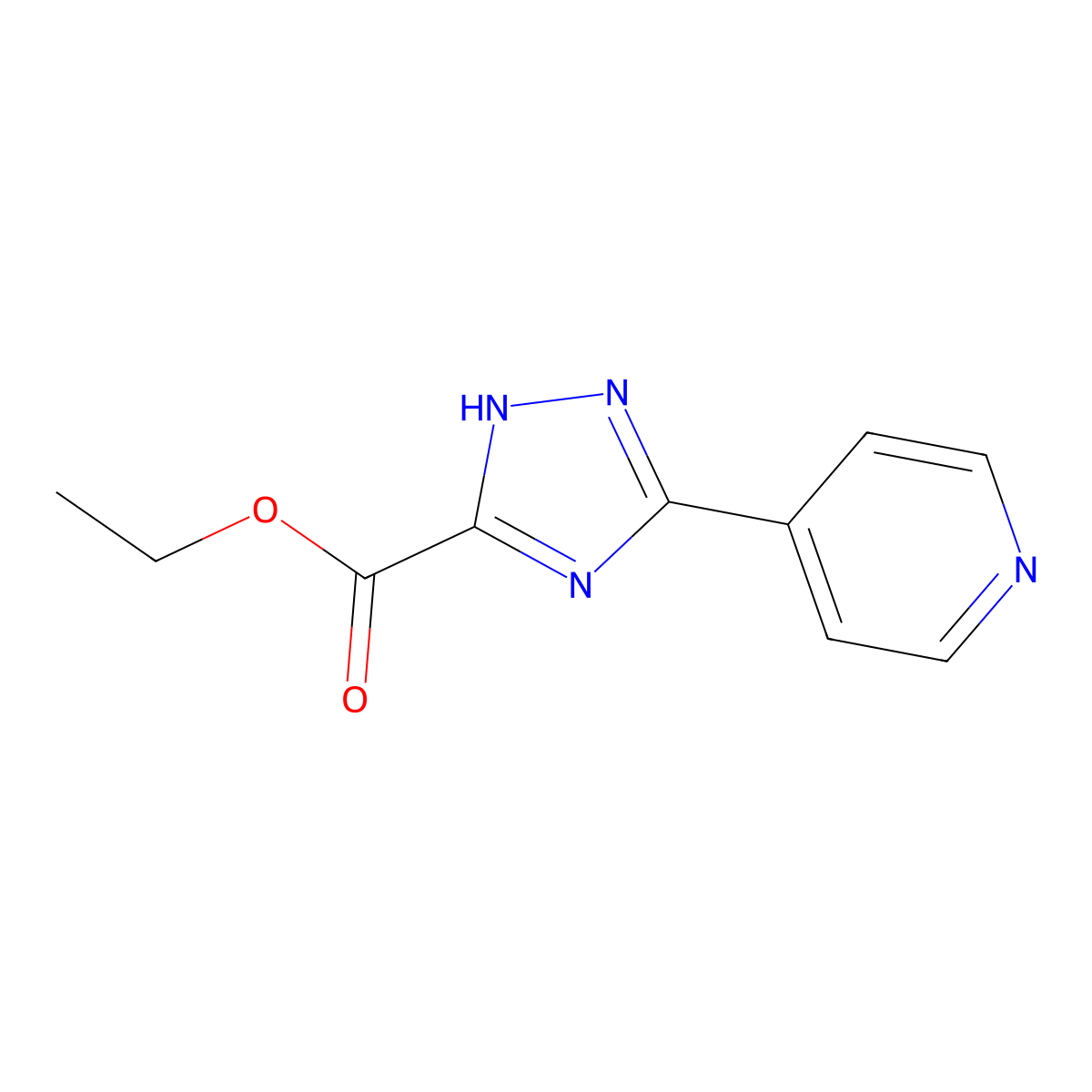 ethyl 3-(pyridin-4-yl)-1H-1,2,4-triazole-5-carboxylate molecular structure, CAS 648430-88-0