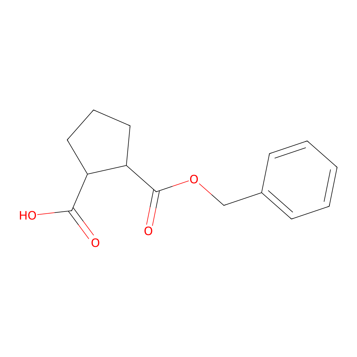 (1s,2s)-2-(Benzyloxycarbonyl)cyclopentanecarboxylic acid molecular structure, CAS 648433-16-3