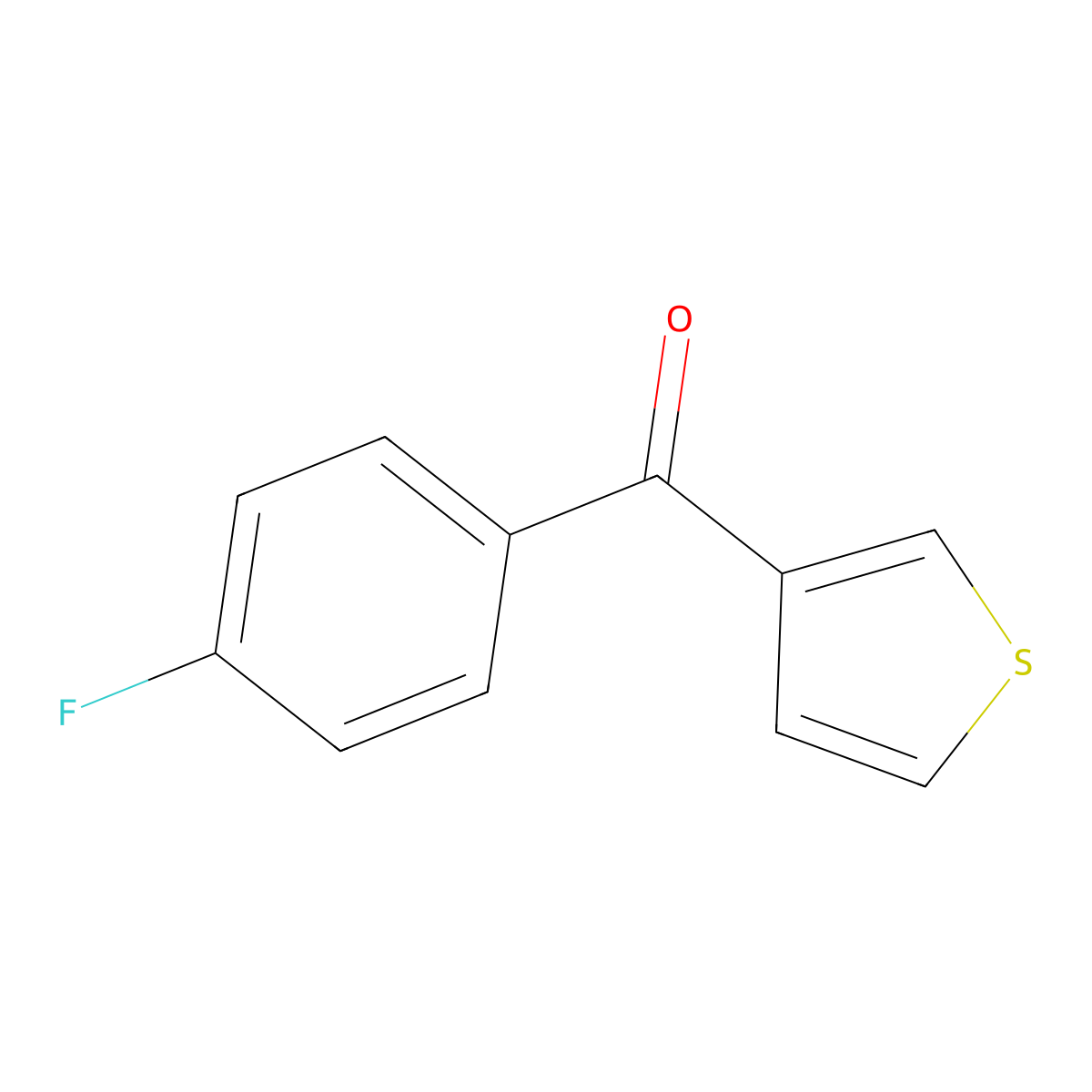 (4-Fluorophenyl)(thiophen-3-yl)methanone molecular structure, CAS 64844-96-8