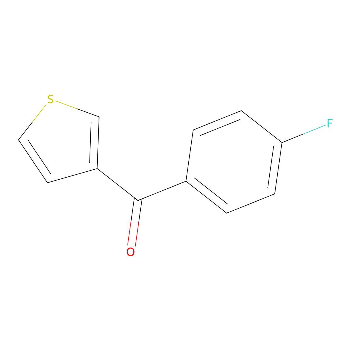 (4-Fluorophenyl)(thiophen-3-yl)methanone molecular structure, CAS 64844-96-8