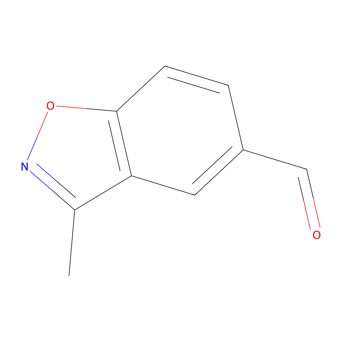 3-Methylbenzo[d]isoxazole-5-carbaldehyde molecular structure, CAS 648448-98-0