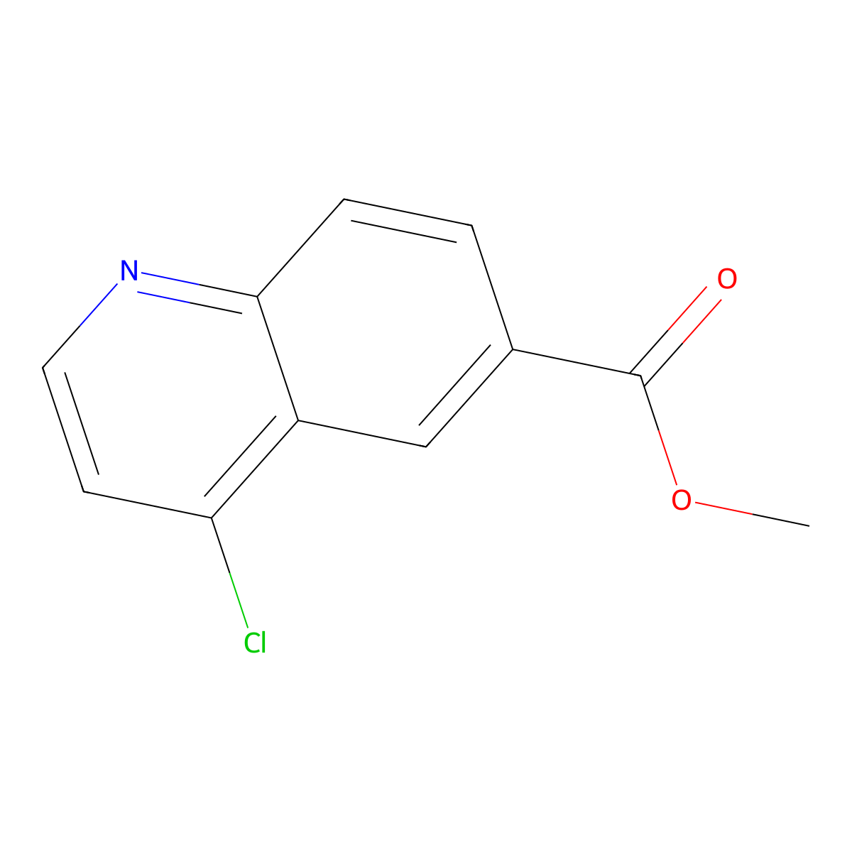 Methyl 4-chloroquinoline-6-carboxylate molecular structure, CAS 648449-01-8