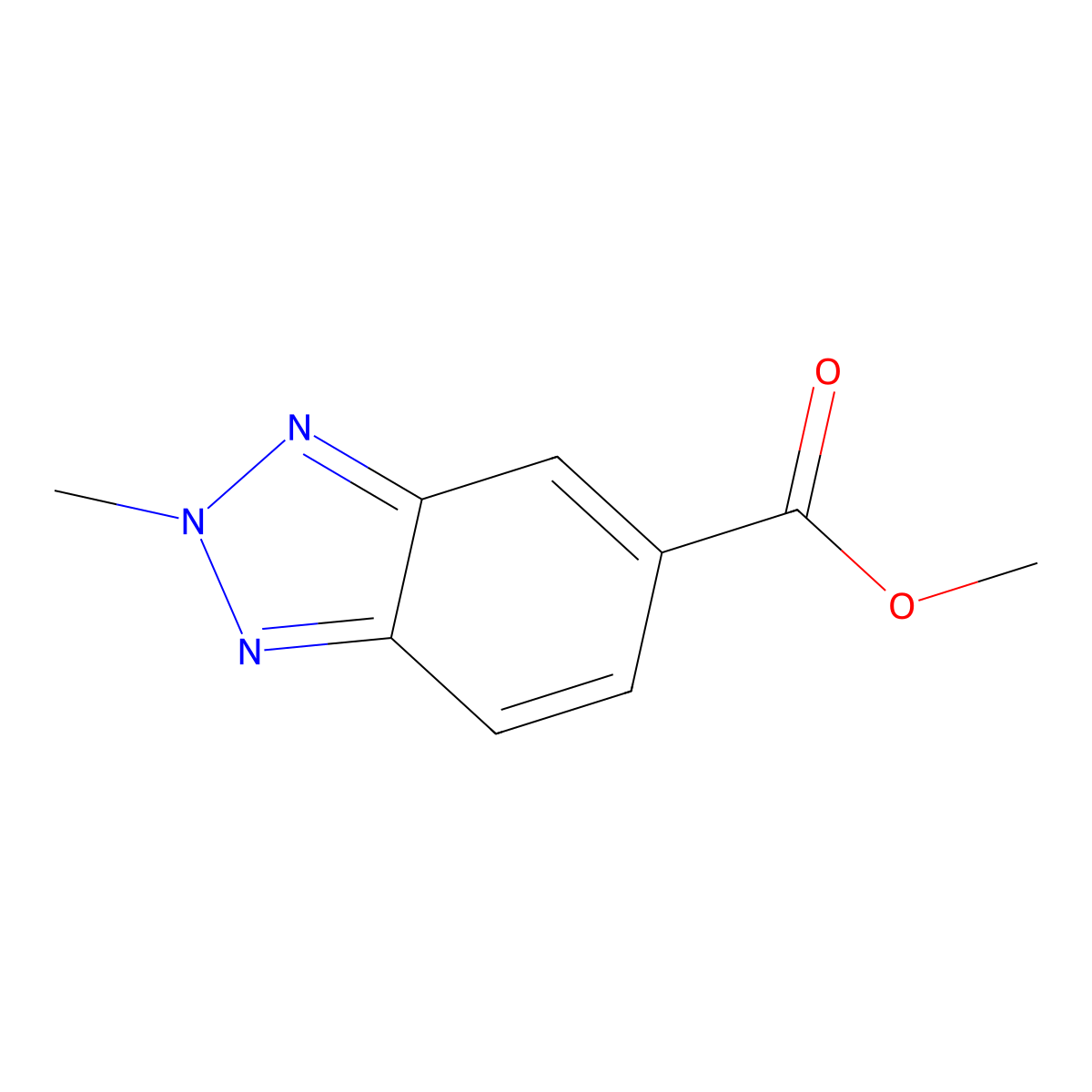 Methyl 2-methyl-2H-benzo[d][1,2,3]triazole-5-carboxylate molecular structure, CAS 648449-27-8
