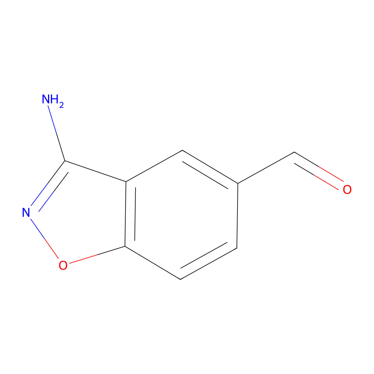 3-Amino-1,2-benzoxazole-5-carbaldehyde molecular structure, CAS 648449-67-6