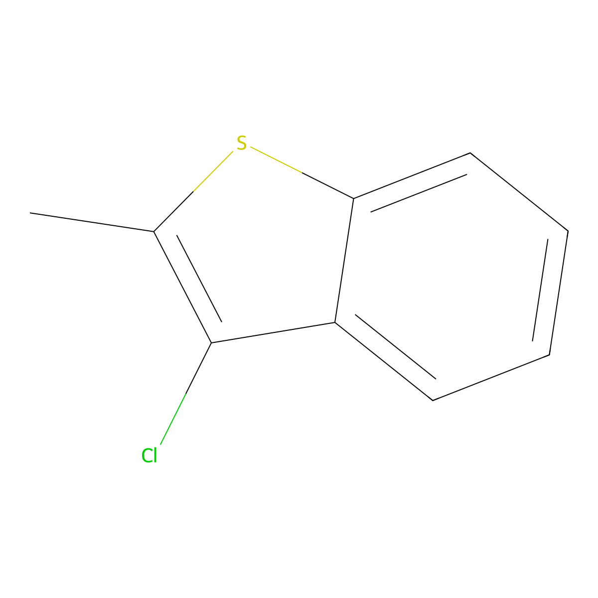 3-Chloro-2-methylbenzo[b]thiophene molecular structure, CAS 64845-10-9