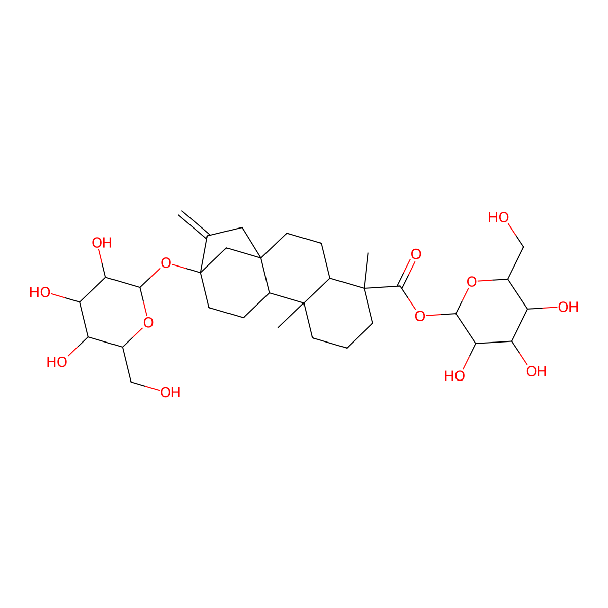 Rubusoside molecular structure, CAS 64849-39-4