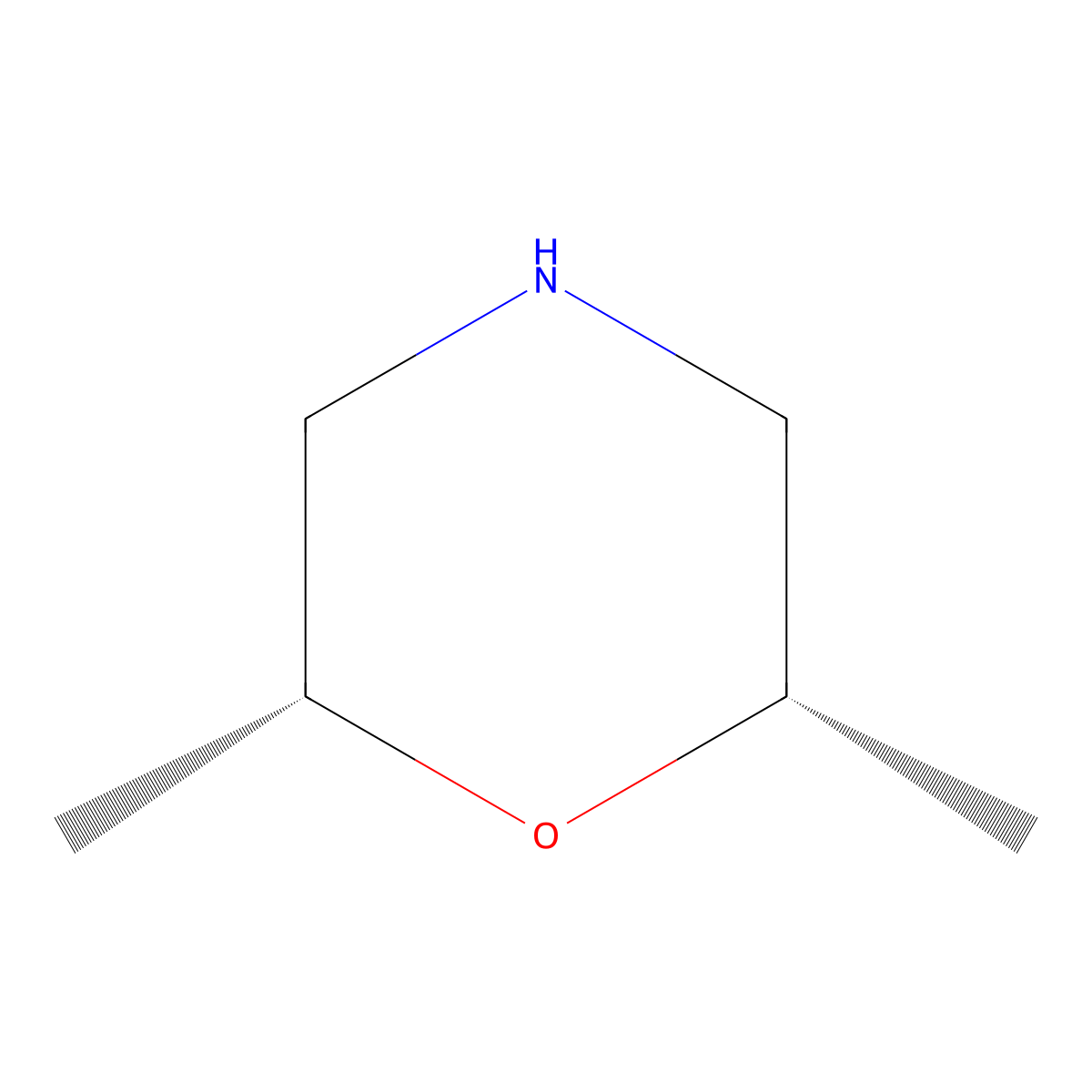 2,6-Dimethylmorpholine, cis- molecular structure, CAS 6485-55-8
