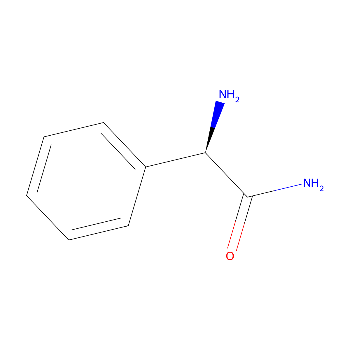 (2R)-2-Amino-2-phenylacetamide molecular structure, CAS 6485-67-2