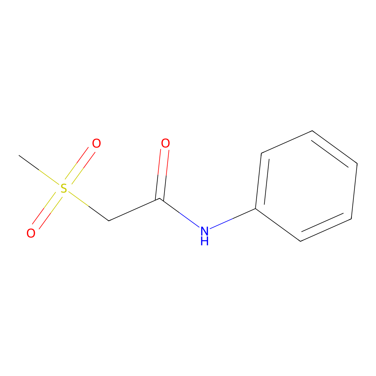 2-Methylsulfonyl-n-phenylacetamide molecular structure, CAS 64856-26-4