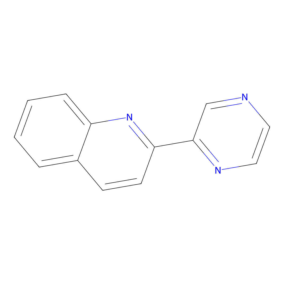 Quinoline, 2-pyrazinyl- molecular structure, CAS 64858-32-8