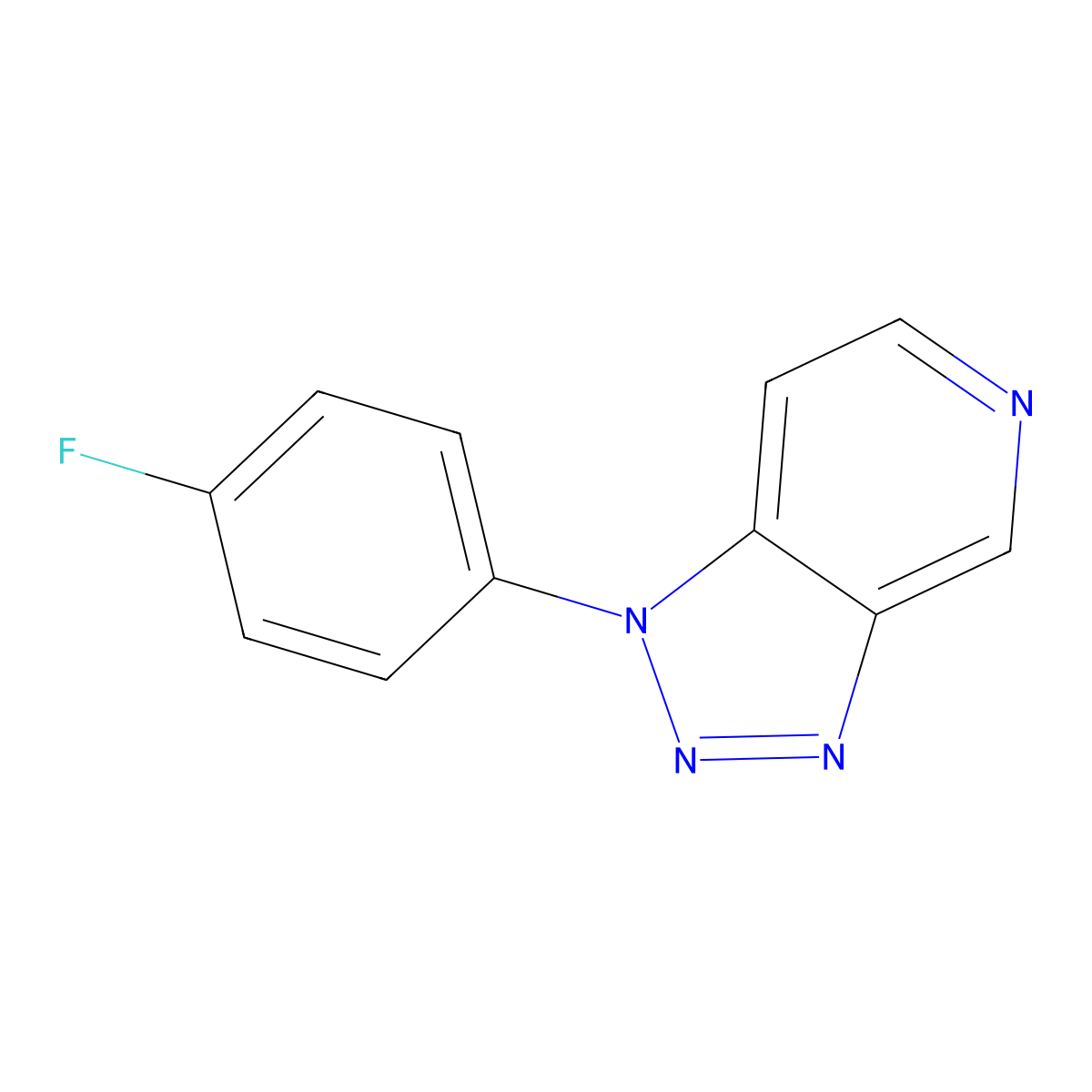 1-(4-Fluorophenyl)-1H-1,2,3-triazolo[4,5-c]pyridine molecular structure, CAS 64858-68-0