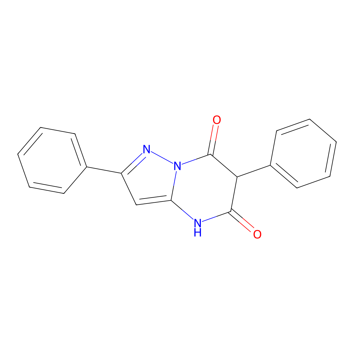 2,6-Diphenylpyrazolo[1,5-a]pyrimidine-5,7(1H,6H)-dione molecular structure, CAS 64861-26-3